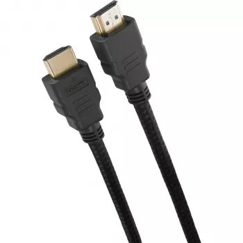 One For All Premium High Speed HDMI-kaabel Ethernetiga 1,5 m - sertifitseeritud 4K 60Hz HDR, 18Gbps, kullatud, must