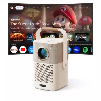 Yaber T2 Plus GTV 1080p 450 ANSI Google TV JBL Dolby Audio kaasaskantav projektor akuga - Beež