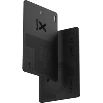Xtorm WalletTag (iOS & Android) - Üliõhuke Bluetooth-otsijakaart Apple Find My ja Google Find My Device jaoks, IP67 veekindel, laetav, must