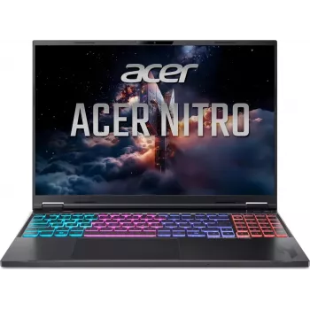 Acer Nitro 16 AN16-A91-R9ZL 16 inch QHD+ 240Hz mängusülearvuti - AMD Ryzen 9 9955HX3D, 32GB DDR5, 1TB SSD, NVIDIA GeForce RTX 5070 Ti 12GB, Windows 11 Home, Obsidiaanmust