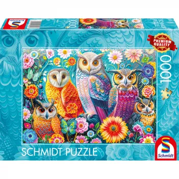 Schmidt Spiele Eulen und Blumen 1000-osaline pusle