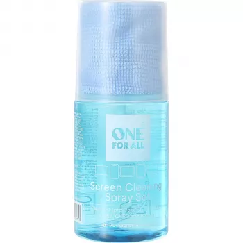 One For All CS4020 Ekraanipuhastuskomplekt 200 ml pihustiga ja mikrokiudlapiga