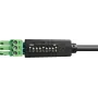 PureLink PureTools RS-232 jadaülekande kaabel, Phoenix 3-pin kuni DB9 isane, 1m, vahetatav kontaktide paigutus, must