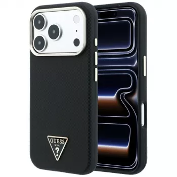 Guess Kevlar Triangle Logo MagSafe ümbris iPhone 17 Pro / 18 Pro jaoks - must