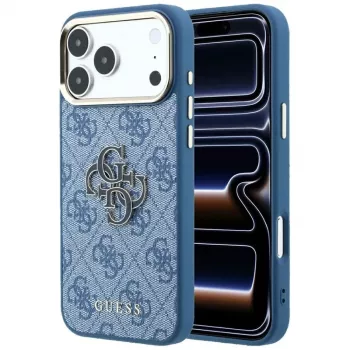 GUESS 4G & Big Resin Logo ümbris iPhone 17 Pro Max / 18 Pro Max jaoks - helesinine