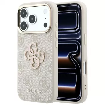 Guess 4G & Big Resin Logo ümbrise iPhone 17 Pro Max / 18 Pro Max jaoks - Roosa