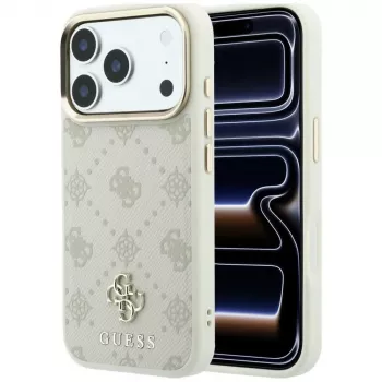 Guess Peony 4G Small Logo MagSafe korpus iPhone 18 Pro / 17 Pro jaoks - Beež
