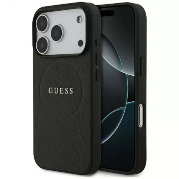 Guess Grained Gold Ring MagSafe kest Apple iPhone 17 Pro / 18 Pro jaoks, must