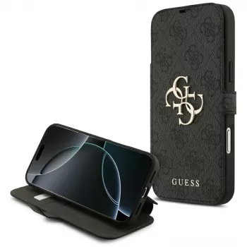 Guess Book 4G Metal Logo ümbris iPhone 18 Pro Max / 17 Pro Max, must