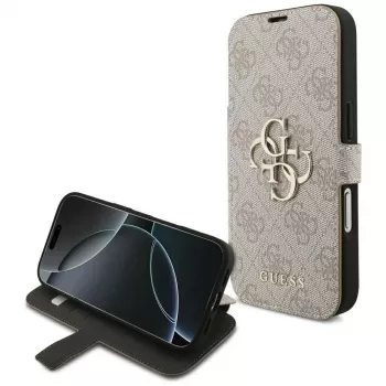 Guess Book 4G Metal Logo Folio-ümbris iPhone 16 Pro / 17 Pro jaoks - Roosa