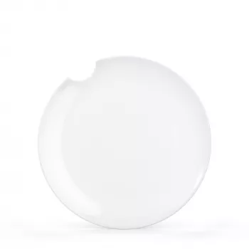 FIFTYEIGHT 2 söögitaldrikut hammustatud servaga 28 cm valge