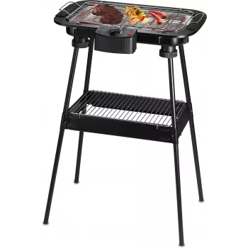 Techwood TBQ-836P Elektriline BBQ grill koos statiiviga, 2000W, 36,5 cm kroomitud grillpind, must