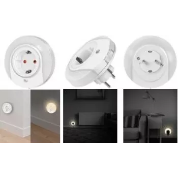 LogiLink LED öövalgusti pistikupesaga ja hämarussensoriga ning 1x CEE 7/3 (LED012)