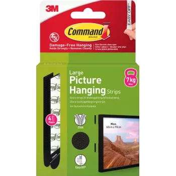 3M Command kleepribad suured, 4 tk, mustad (7100337186)