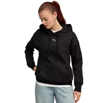 Puma naiste ESS Centered Cat Logo avar kapuutsiga dressipluus, must, suurus L