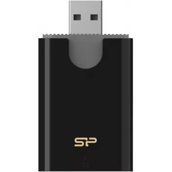 Silicon Power Combo kaardilugeja SD/microSD, USB 3.2 Gen 1 Type-A, must (SPU3AT5REDEL300K)