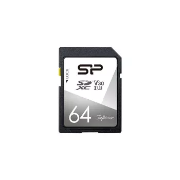 Silicon Power 64GB SDXC UHS-I U3 V30 mälukaart - 100MB/s lugemiskiirus, 80MB/s kirjutamiskiirus, 4K video