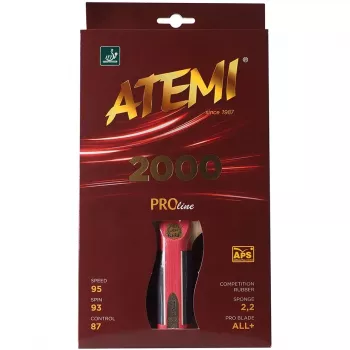 ATEMI New Atemi 2000 Pro anatoomiline lauatennisereket – ITTF heakskiidetud 5-tärni ründereket