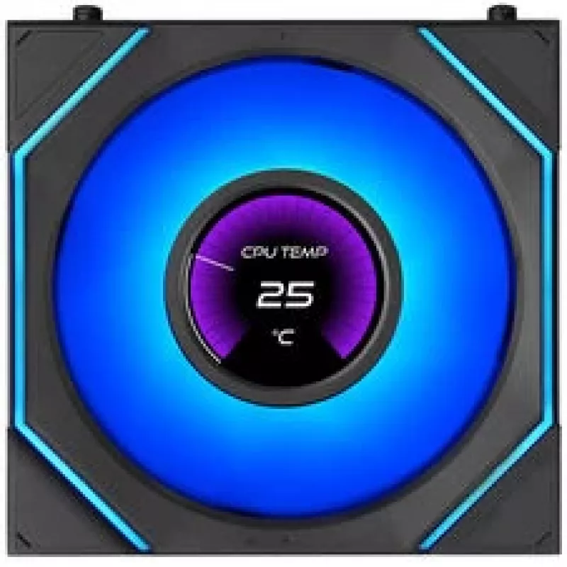 Lian Li UNI FAN SL-INF 120 FLEX LCD Wireless ARGB 3-Pack Must kontrolleriga