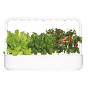 Click & Grow Smart Garden 9 Siseaed ürtide ja köögiviljade kasvatamiseks LED-kasvuvalgustite, isekastmise ja 9 taimekapsliga, valge