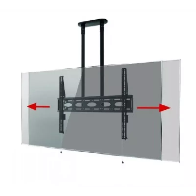 B-TECH AV BT8448-150/BB Ülisuur universaalne lameekraani laekinnitus 1,5 m Ø50 mm vardaga, VESA kuni 1100x700, 130 kg, must