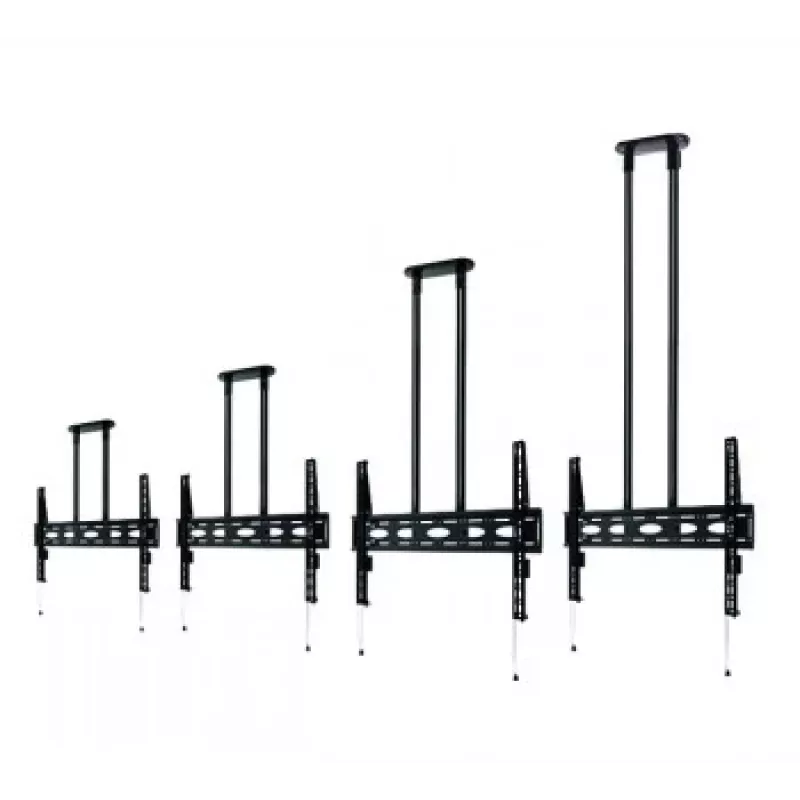B-TECH AV BT8448-150/BB Ülisuur universaalne lameekraani laekinnitus 1,5 m Ø50 mm vardaga, VESA kuni 1100x700, 130 kg, must