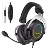 FIFINE H3 AmpliGame RGB juhtmega üle-kõrvaklapid mängijatele, eemaldatava mikrofoniga, 50 mm draiverid, USB-A, must