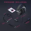 FIFINE H3 AmpliGame RGB juhtmega üle-kõrvaklapid mängijatele, eemaldatava mikrofoniga, 50 mm draiverid, USB-A, must