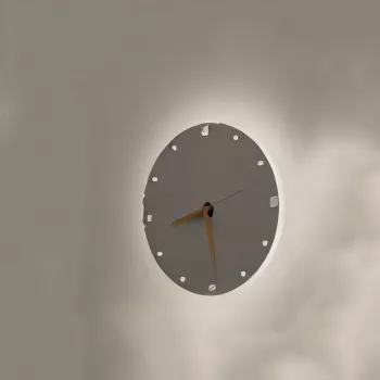 NO NAME LAMP WALL TIME 24CM LED seinavalgusti analoogkellaga, 12W, 960lm, 3000K, must, 240mm