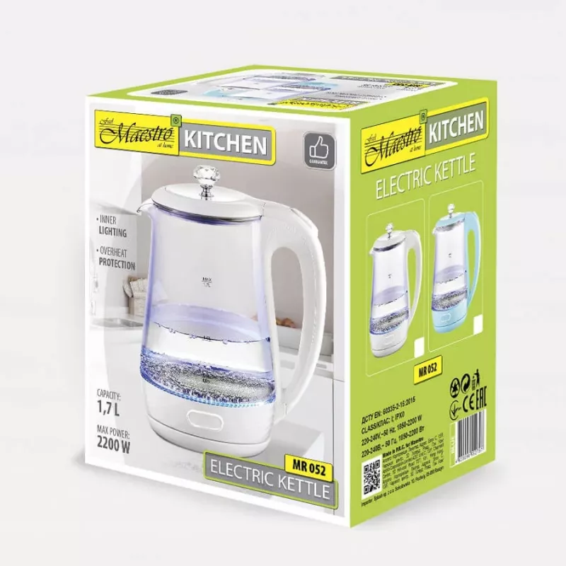 MEO Elektriline veekeetja 1.7L 2220W MR-052-BLUE MAESTRO Sinine