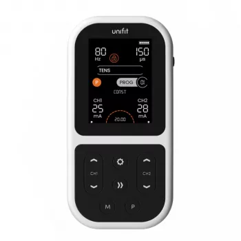 Tenscare Unifit Fitness Recovery ja Valu leevendamise TENS/EMS seade - 2 kanalit, 18 programmi, taustvalgustusega LCD