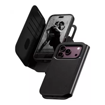 CARE™ by PanzerGlass® Tango 2-in-1 rahakotiga ümbris must MagSafe'iga iPhone 18 Pro / 17 Pro jaoks