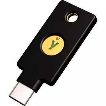 YubiKey 5C NFC turbevõti - must/kuldne