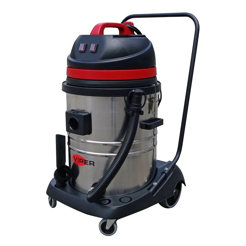 VIPER LSU255 professionaalne märg-kuivtolmuimeja, kahe 1000W mootoriga, 55L polüetüleenpaak, 38mm voolik, käru