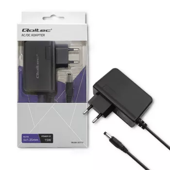 Qoltec 15W seinakontakti toiteplokk 5V/3A 4.0x1.35mm DC-pistikuga