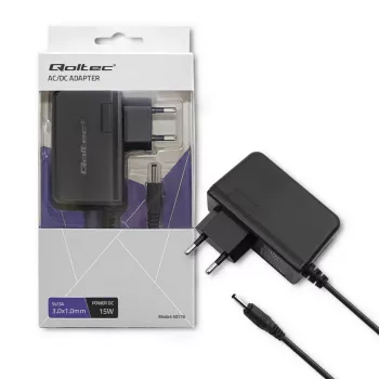 Qoltec 15W seinatoiteallikas 5V 3A DC 3.0x1.0mm
