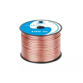 CABLETECH CCA 2,0mm kõlarikaabel 100m punane/must