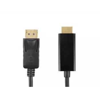 Accura DisplayPort-HDMI-kaabel 3,0 m 4K@60Hz 18Gbps HDCP 2.2 kullatud pistikutega, must