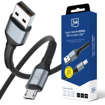 3mk Hyper Cable N-SERIES USB-A to Micro 3m QC 3.0 5V/2A 10W must