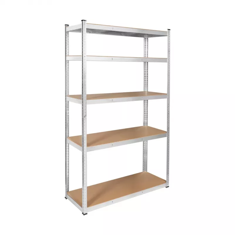 REBEL RB-1253 Metallist hoiuraam 205x120x45 cm hõbedane, 5 riiulit, 875 kg kogukoormus