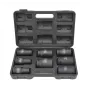 AWTOOLS AW38855 3/4-tolline süvapesa löökriistade pesakomplekt, 8-osaline meetriline, 24-41mm, Cr-Mo, 6-punktiline, pikk, must fosfaat, DIN 3121, puhutud vormiga kohvris