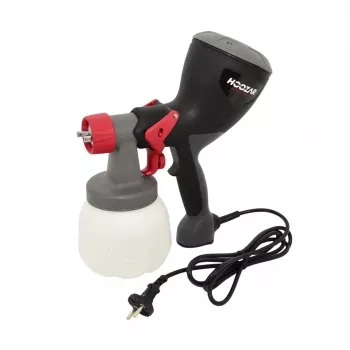 HOOZAR HVLP elektriline värvipihusti 600W koos 800ml mahutiga, 3 pihustusmustrit, voolu reguleerimine