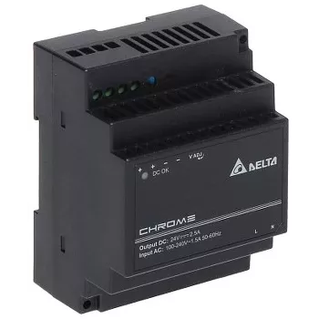 DRC-24V60W-1AZ 60W DIN-siini lülitustoiteallikas, 24V 2.5A, 90-264VAC sisend, plastkorpus