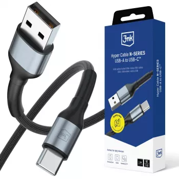 3mk Hyper Cable N-SERIES USB-A USB-C 1m 18W QC 3.0 must