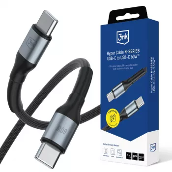 3mk Hyper Cable N-SERIES USB-C to USB-C 3m PD 3.0 QC 3.0 20V/3A 60W must