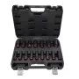 AWTOOLS 16-osaline 1/2-tollise ajamiga pikendatud löökpesade komplekt, 10-32 mm, Cr-Mo, must fosfaat, koos kastiga - Black Line