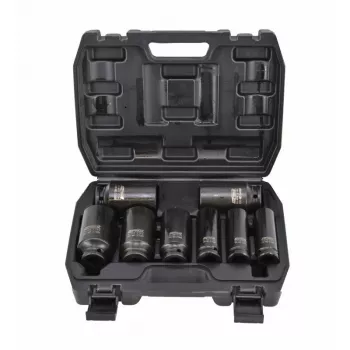 AWTOOLS AW38790BL 90-osaline kroomvanaadiumist pesakomplekt 1/4 tolli, 3/8 tolli, 1/2 tolli käepidemetega, pikenduste, otsikute ja vormpuhutud kohvriga