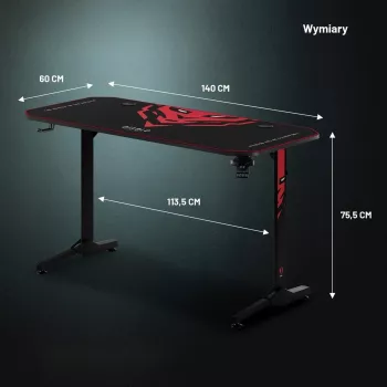 Diablo X-Mate 1400 mängulaud 140 cm x 60 cm must