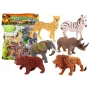 LEAN TOYS 6 metslooma kujukest komplekt, elevant, lõvi, ninasarvik, tiiger, sebra, kaelkirjak