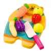 LEAN TOYS Puuvilja- ja köögivilja lõikelaud noakomplektiga, harivad tarvikud lastele